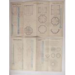 Tower Bridge, London, two Victorian architect's or civil engineering drawings depicting the