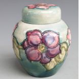Moorcroft ginger jar in the Anenome pattern, H11.5cm