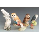 Seven Beswick bird figures including whisky decanters, pheasant etc, tallest 24cm