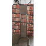 Industrial/haberdashery/shopfitting steel weldmesh and oak hanging rail (tall), W76 x D80 x H220cm