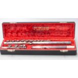 Grassi Italian made vintage flute serial number 6452. Prestige model with sterling silver mouth