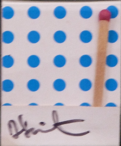 Damien Hirst (b 1965) signed 'Spot' matchbox in contemporary frame. Provenance-from The Pharmacy - Image 2 of 3