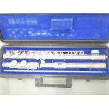 Maxtone silver plated flute in hard carry case