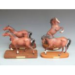 Four Beswick horses from the Spirit series, tallest 30cm