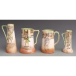 Four Royal Doulton Dickens Series Ware jugs, tallest 22cm