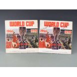 World Cup Souvenir Album vinyl record signed tn the sleeve by Geoff Hurst and Martin Peters together