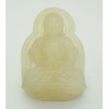 Chinese/ Tibetan nephrite carving of Buddha with certificate