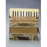 Meridian 32 bass piano accordion, the reeds having been removed and cleaned, ready for reassembly/