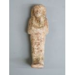 Ancient Egyptian faience figure (circa 900BC, third Dynasty) with glazed decoration to the head,
