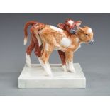 Doris Lindner for Royal Worcester figure "Calves", model no 3146, H11cm