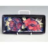 Moorcroft pen tray in Clematis pattern, L20.5cm