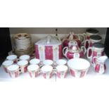 A large collection of Victorian tea and dinner ware with lustre decoration