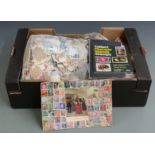 A box of loose mainly GB stamps including large quantity of Silver Jubilee stamps
