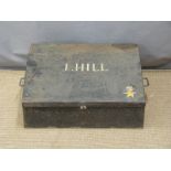 Metal tool chest with internal sliding trays, width 61cm