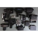 Cine cameras to include Bell & Howell Autoset II, Kodak eight model 20, Magnon Magsound SD-512XL,