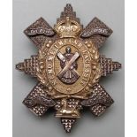 Black Watch Regiment Officer's hallmarked silver cap badge, maker's mark for T B Wilkins, Birmingham