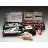 Large collection of mainly coarse fishing accessories including pole floats, weights, line,