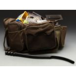 Nash tackle bag with detachable zip up belt bags, accessories including swimfeeders, weights,