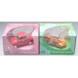 Two Revell 1:18 scale diecast model cars Messerschmitt KR 200 and Goggomobil, both in original