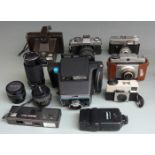 Cameras to include Minolta XG-M with Minolta 28mm 1:2.8, Sigma 1:3.5-4.5 28-70mm  and Tokina 80-