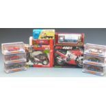 Ten diecast model vehicles comprising six Matchbox The Dinky Collection, two Britains 1:72 scale