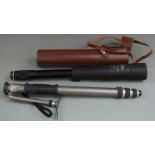 Hertel & Reuss 25-60x60 spotting telescope with monopod and leather case