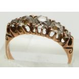 A 9ct rose gold ring set with paste, 2.9g, size P