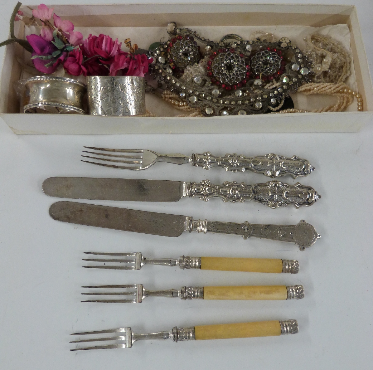 A collection of costume jewellery including watches, coins, hallmarked silver items, cased Dunhill - Image 4 of 4