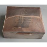 Garrard & Co. Ltd hallmarked silver cigarette box, London 1965, width 9cm together with a quantity