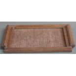 Liberty style Arts and Crafts limed oak tray 56cm x 34.5cm