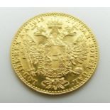 1915 Austrian gold Ducat coin