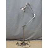 Polished metal Anglepoise type floor lamp