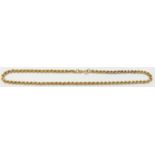 A 9ct gold rope twist necklace, 8.9g