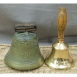 Small Swiss cowbell and a handbell