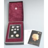 The Royal Mint 2015 UK silver proof Fourth Circulating Coinage portrait coin set in deluxe case with