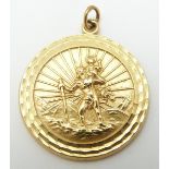 A 9ct gold St Christopher, 2.7g