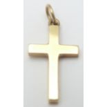 A 9ct gold cross pendant, 2.2g