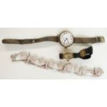 A silver Westend Watch Co 'keepsake' wristwatch, filigree butterfly bracelet and one other ladies