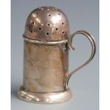 Victorian hallmarked silver novelty sugar sifter formed as a flour shaker, Birmingham 1896 maker