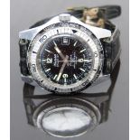 Sicura Rallye GT gentleman's world timer diver's wristwatch with date aperture, luminous hands and