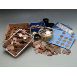 A collection of sundry UK and overseas coinage, some Whitman folders etc, small silver content