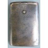 George V hallmarked silver vesta case with unusual slide out action, Birmingham 1926 maker's mark