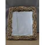 Driftwood framed mirror 92 x 76cm