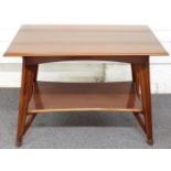 A mahogany table with undershelf in the aesthetic style, 100 x 64 x 72cm.