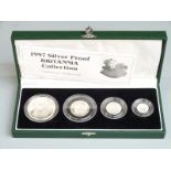 1997 Royal Mint Silver Proof Britannia Collection, cased with certificate