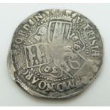 West Frisia silver Daalder 1686, obv knight standing right, rev shields of Enkhuizen 36/37mm, 15g