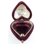 Victorian heart shaped ring box, J H Shrives, 9 Winchcombe Street & 178 High Street Cheltenham