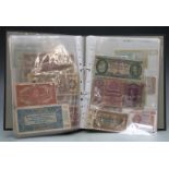 Over 100 Yugoslavia and Balkan States banknotes in an album