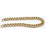 A 9ct rose gold curb link bracelet, 12.3g