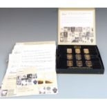 The Olympic Museum London 2012 collection of gold plated ingots comprising 27 Olympic City